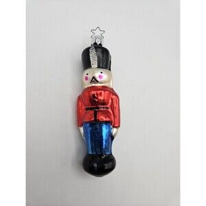Vintage West Germany Nutcracker Soldier Blown Glass Ornament